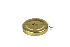 Couvercle Twist Off 43 doré avec ou sans flip - 20 pcs-εικόνα_διαστάσεις