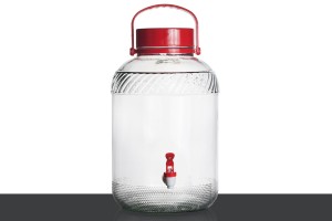 Bocal en verre de 10litres avec robinet en plastique pour le rangement des aliments et des boissons-εικόνα_διαστάσεις