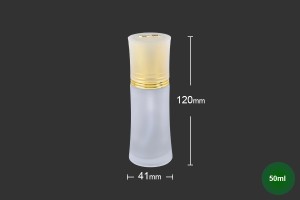 Glasflasche, edelmattiert 50ml für Cremen mit Zerstäuber und Deckel-10