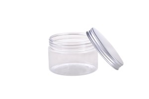 Petit pot transparent PET de 250ml avec couvercle en aluminium argenté avec joint d'étanchéité-εικόνα_προϊοντική