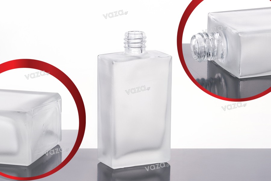 Γυάλινη φιάλη αρωματοποιίας τετράγωνη 60 ml αμμοβολή (18/415) Γυάλινη φιάλη αρωματοποιίας τετράγωνη 60 ml αμμοβολή (18/415)
