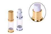 Airless tube for 5 ml cream gold/silver