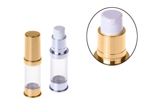 Tube airless pour crème de 5 ml doré/argenté