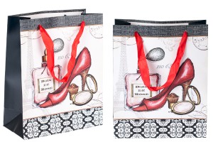 Geschenktasche laminiert mit Henkel aus Satin 210x100x260 mm-7
