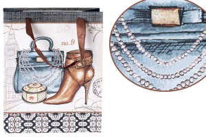 Geschenktasche laminiert mit Henkel aus Satin 210x100x260 mm-8