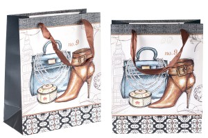 Geschenktasche laminiert mit Henkel aus Satin 210x100x260 mm-9