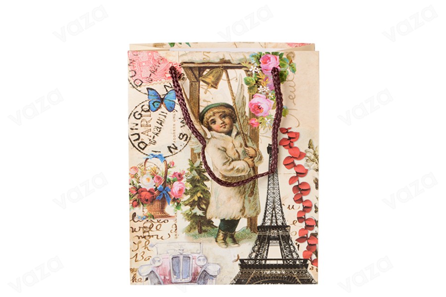 Sac cadeau plastifié avec motif la Tour Eiffel avec cordon 170 x 85 x 210 mm Sac cadeau plastifié avec motif la Tour Eiffel avec cordon 170 x 85 x 210 mm-photo_dimensions
