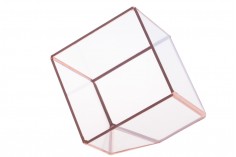 Photophore en verre pour bougie en forme carrée