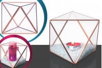 Polygon candle glass decoration accessory
