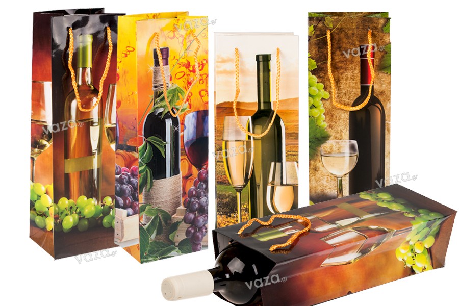 Wine bottle paper gift bags 