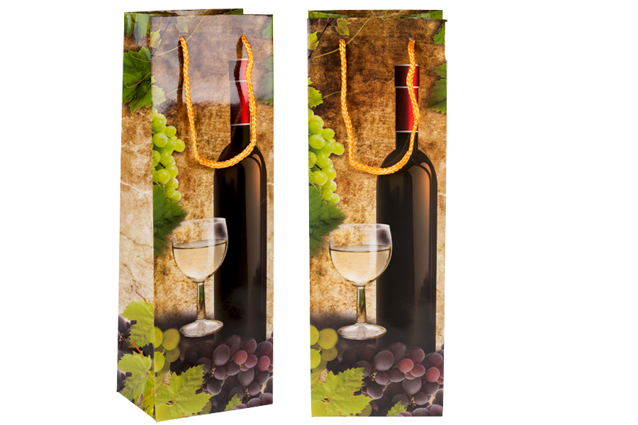 Sacs d'emballage en papier pour les bouteilles de vin Sacs d'emballage en papier pour les bouteilles de vin