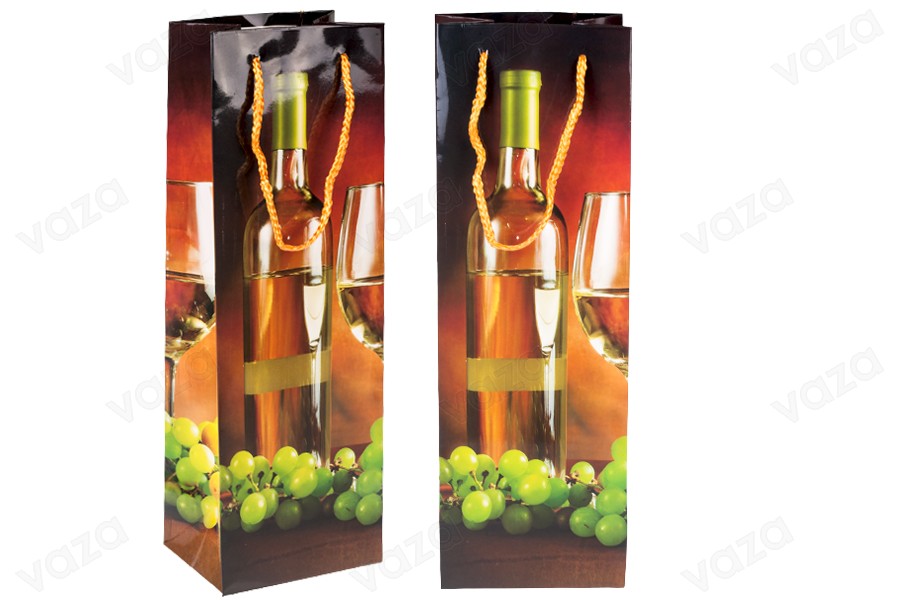 Sacs d'emballage en papier pour les bouteilles de vin Sacs d'emballage en papier pour les bouteilles de vin-εικόνα_σύνθεση