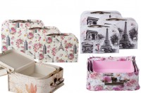 Suitcase with metal handle and clips set of 3 pieces