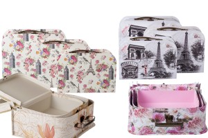 Valise pour cadeau avec poignée et clips en métal, lot de 3 pièces-εικόνα_προϊοντική