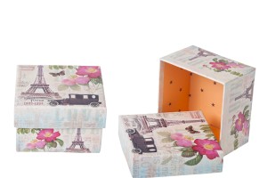 Laminierte, viereckige Schachtel für Geschenke ''Eiffel'' S-M-L-2