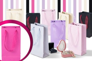Laminierte Geschenktasche mit Henkel 2cm aus Glasbatist in verschiedenen Farben-3