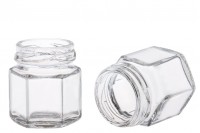 30ml hexagonal glass jar 