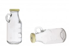Μπουκαλάκι για χυμό με διαβάθμιση περιεκτικότητας και τρύπα στο καπάκι για καλαμάκι 250 ml 