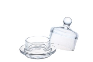 Petit pot en verre rond décoratif avec couvercle en verre pour dragées et bonbons-5