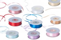 Satin ribbon for gasket 3 mm width in different colors-each 50 m