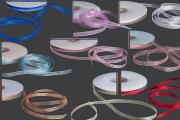 Sheer ribbon, 6 mm wide in different colors - Each roll is 50 meters long.