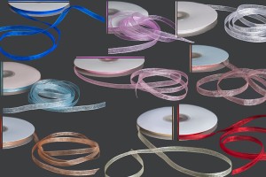 Ruban organza de 6 mm en couleurs variées - Rouleau de 50 mètres-1