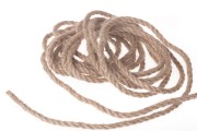 Twisted jute rope for decoration use, 4 mm  - One piece is 10 m long.