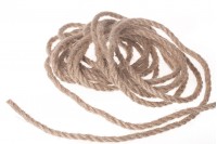 Twisted jute rope for decoration use, 4 mm  - One piece is 10 m long.