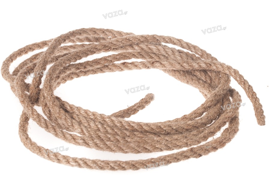 Twisted jute rope for decoration use, 8 mm  - One piece is 10 m long.