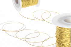 Șnurul decorare cu fir metalic 1 mm aur lățime / argint (fiecare 100 m)