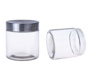 Βάζο γυάλινο 800 ml με inox καπάκι 110x115 mm-εικόνα_προϊοντική