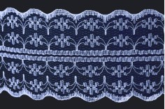 Stable polyester lace trim, 47 mm wide - 10 m long. 