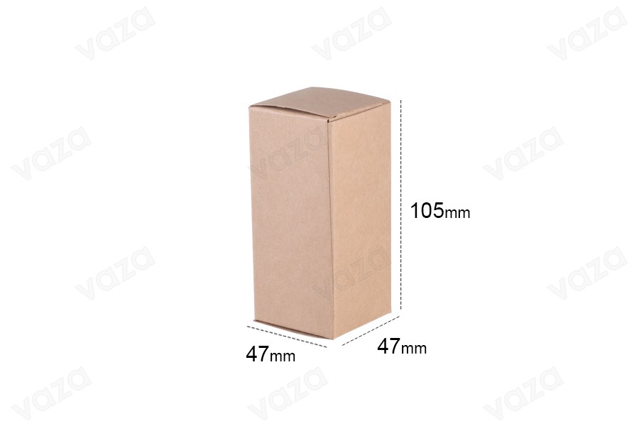 Schachtel aus Kraftpapier, ökologisch 47x47x105 - 50 Stk Schachtel aus Kraftpapier, ökologisch 47x47x105 - 50 Stk-bildabmessungen