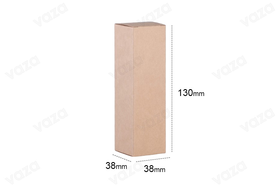 Schachtel aus Kraftpapier, ökologisch 38x38x130- 20 Stk Schachtel aus Kraftpapier, ökologisch 38x38x130- 20 Stk-bildabmessungen