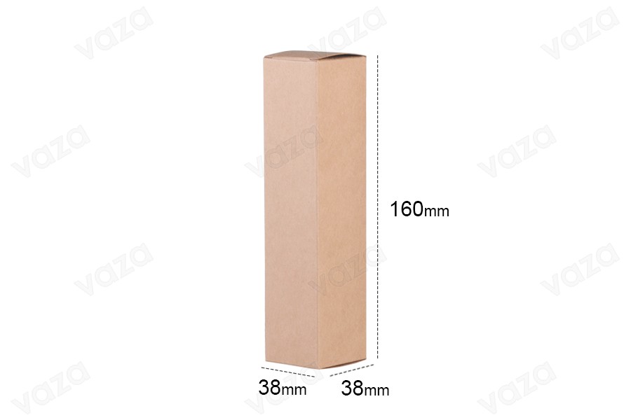 Schachtel aus Kraftpapier, ökologisch 38x38x160mm - 20 Stücke Schachtel aus Kraftpapier, ökologisch 38x38x160mm - 20 Stücke-bildabmessungen