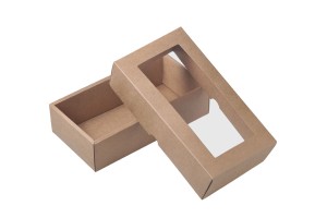 Boîte d'emballage en papier kraft avec fenêtre 240 x 130 x 60 mm - 12 pcs-9