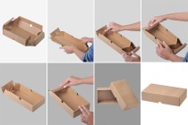 Schachtel aus Kraftpapier ohne Sichtfenster 240x130x60 mm-12 Stücke Schachtel aus Kraftpapier ohne Sichtfenster 240x130x60 mm-12 Stücke