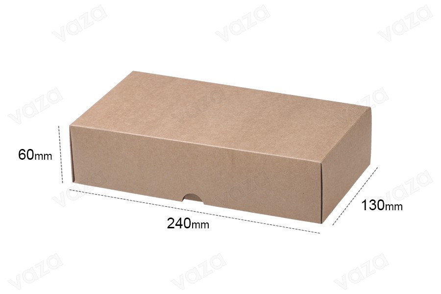 Schachtel aus Kraftpapier ohne Sichtfenster 240x130x60 mm-12 Stücke Schachtel aus Kraftpapier ohne Sichtfenster 240x130x60 mm-12 Stücke-bildgruppe