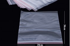 Sachets transparents avec fermeture éclair 28 x 38 cm - 100 pcs