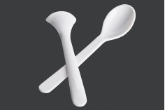 Bone-shaped plastic teaspoon 13.5 cm