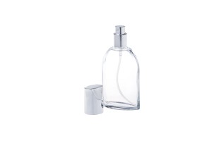 Flacon en verre de 30 ml avec vaporisateur et bouchon en aluminium argenté-2