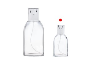Flacon en verre de 30 ml avec vaporisateur et bouchon en aluminium argenté-3
