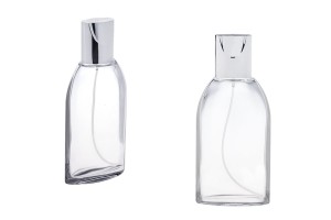 Glasflasche 100 ml mit Aluminium Zerstäuber und Deckel-produktbild