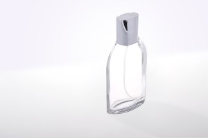 Glasflasche 100 ml mit Aluminium Zerstäuber und Deckel-bildgruppe