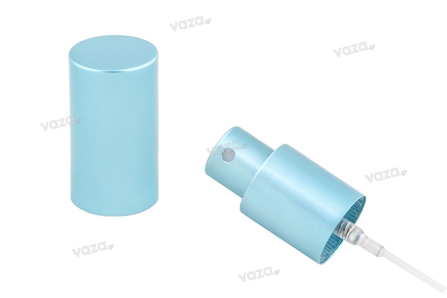 Light blue aluminum spray pump MATTE 18/415