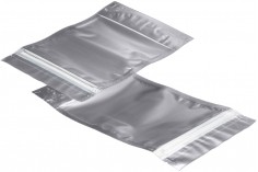 Σακουλάκια αλουμινίου τύπου Doy Pack, διάφανα με κλείσιμο "zip" και δυνατότητα σφράγισης με θερμοκόλληση 140x40x220 - 100 τμχ