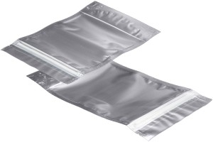 Standbodenbeutel aus Aluminium, Doy Pack, transparent mit Druckverschluss, verschließbar (durch Schweißgerät) 140X 40 X 220 -100 Stücke-3