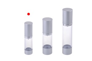 Flacon airless pour mélanges aqueux de 15 ml avec corps en plastique transparent, bouchon et base en aluminium en 3 couleurs (or, argent brillant et MAT)-9