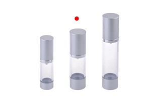 Airless Spender für flüssige Mischungen 30 ml aus Kunststoff, transparent mit Alu- Deckel und Boden in silber matt-εικόνα_σύνθεση