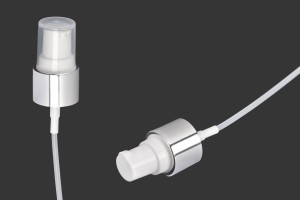 Pompë alumini për krem ngjyrë argjendi PP 20 me kapak plastik transparent-immagine_prodotto